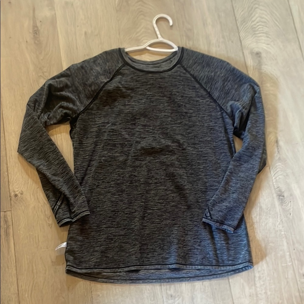 Gray Long Sleeve Athletic Top